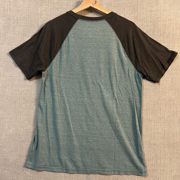 Men's Urban Pipeline The Awesomely Soft Ultimate Henley Tee Grey & Blue Size M - Picture 5 of 5